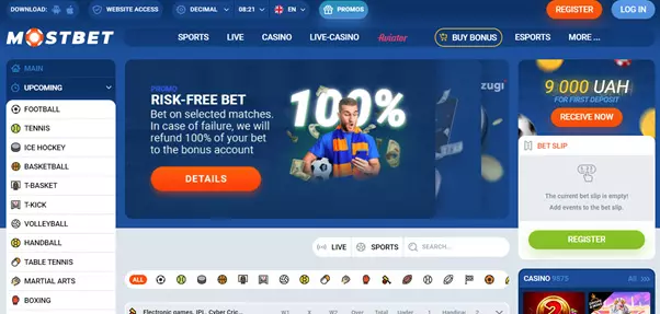 Mostbet homepage