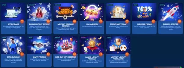 Promotions from Mostbet